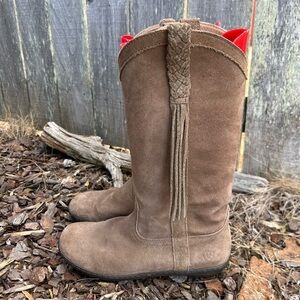 Ariat Womens Sassafras Boots Fringe Size 20B Tan Suede Leather 10012920